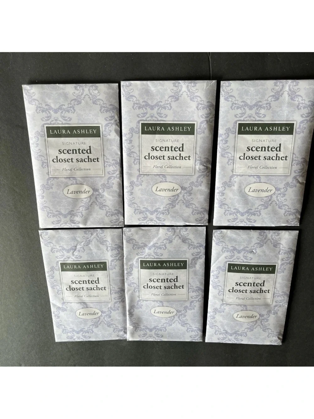 Laura Ashley Scented Closet Sachet Lavender Floral Collection 12 Sachets 2012